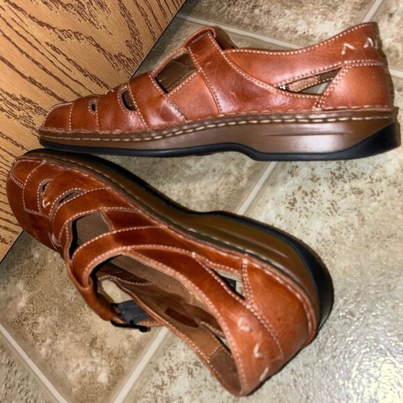 ❌❌❌SOLD❌❌❌Josef Seibel Women’s Brown Leather Square Toe Fisherman Sandals Sz-37 - Picture 6 of 6